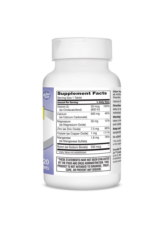 21st CENTURY - Calcium 600 Plus D Plus Minerals Caplets, 120Count (27498) - Image 1