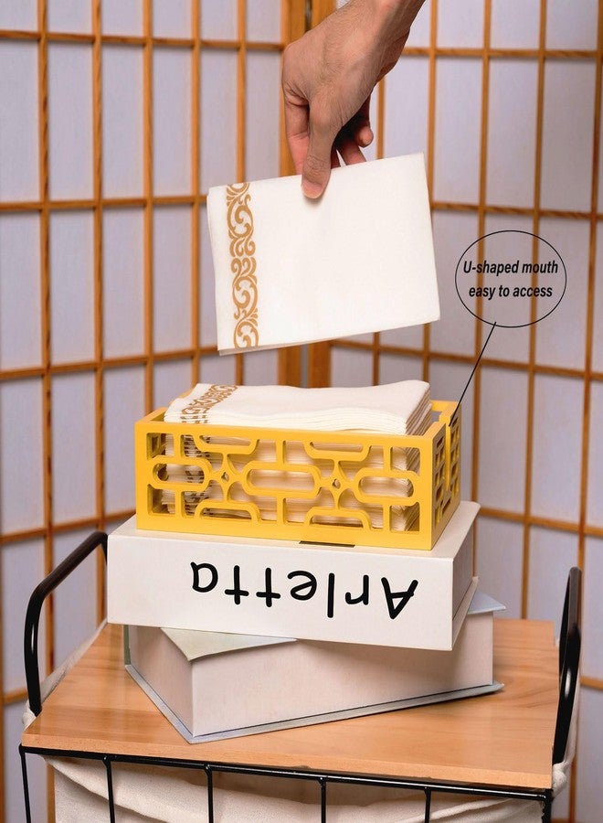 Tnstbiee Wood Napkin Holder Bathroom Tray - Hand Towels and Guest Flat Paper - Mid Century Modern Retro Decor Ideal for Dinner Parties, Versatile Use in Bathroom、Kitchen, Bedroom - Unique Gift from 1950s 1960s - Image 5