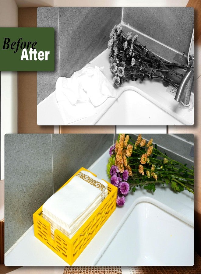Tnstbiee Wood Napkin Holder Bathroom Tray - Hand Towels and Guest Flat Paper - Mid Century Modern Retro Decor Ideal for Dinner Parties, Versatile Use in Bathroom、Kitchen, Bedroom - Unique Gift from 1950s 1960s - Image 4