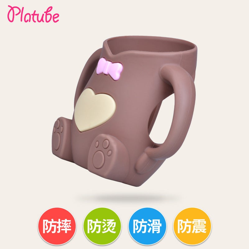 A Generation Of Baby Silicone Glass Bottle Baby Anti-Fall Anti-Flatulence Children'S Glass Bottle Mother And Baby Supplies - Image 4