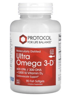 Protocol For Life Balance Ultra Omega 3-D  90 Fish Softgels 