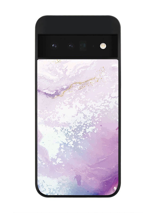 Stylizedd Rugged Black edge case for Google Pixel 6 Pro 5G Slim fit Soft Case Flexible Rubber Edges Anti Drop TPU Gel Thin Cover - Marble Print Marine - Image 1