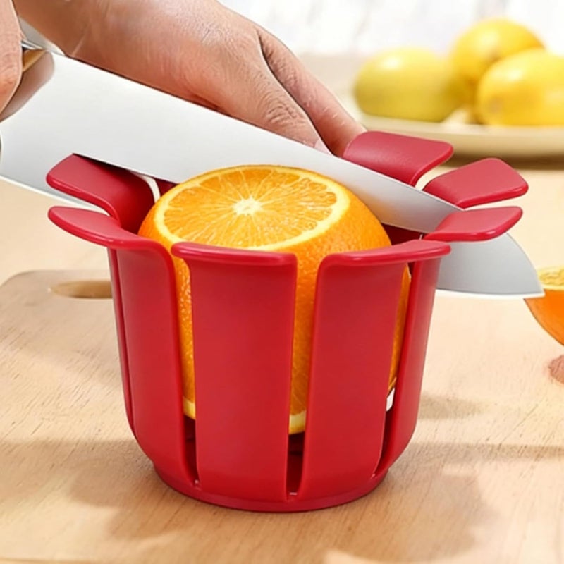 Reinforced edge 6pcs Fruit Slicing Aid 3 Sizes Multifunctional Fruit Uniform Slicing Helper for Round Fruits Vegetables User tested optimized build - Image 5