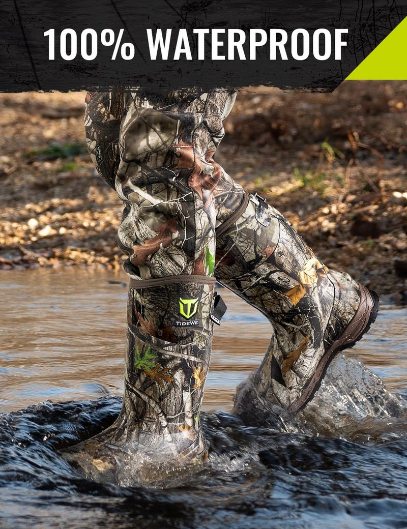 TIDEWE Rubber Hunting Boots, Waterproof Insulated Next Camo G2 Warm Rubber Boots with 7mm Neoprene, Sturdy Outdoor Hunting Boots for Men (Size 7) - Image 3