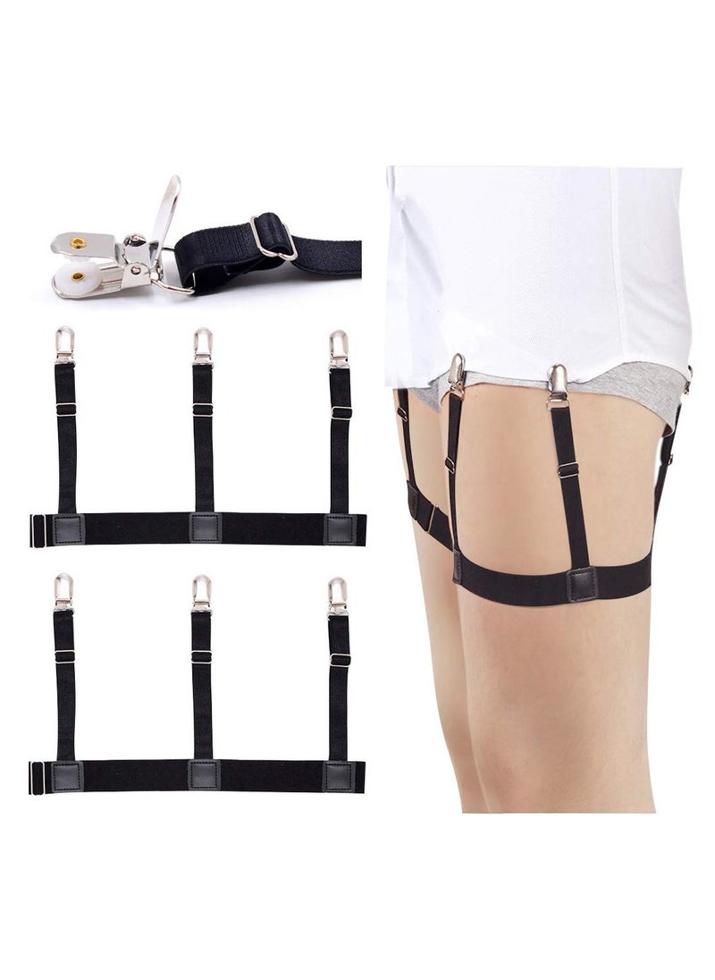 Generic - Mens Shirt Stays Holder Garters Adjustable Elastic Shirt Holder Straps - Image 1