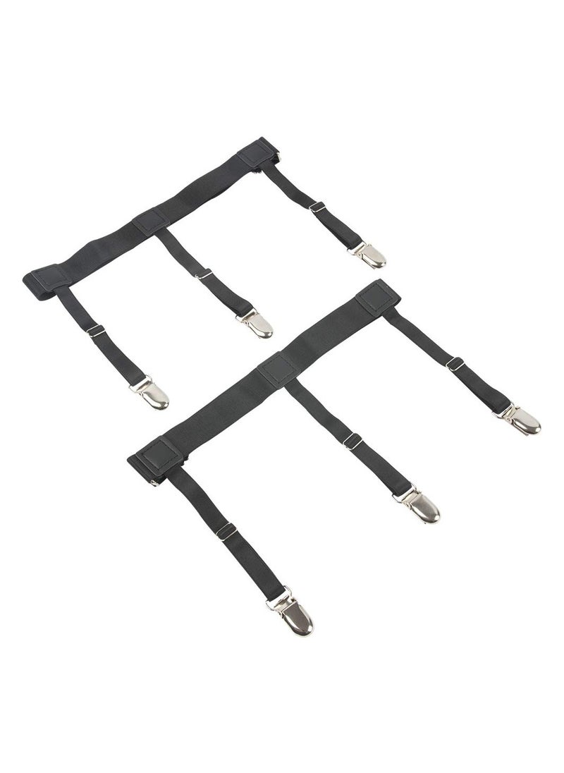 Generic - Mens Shirt Stays Holder Garters Adjustable Elastic Shirt Holder Straps - Image 1