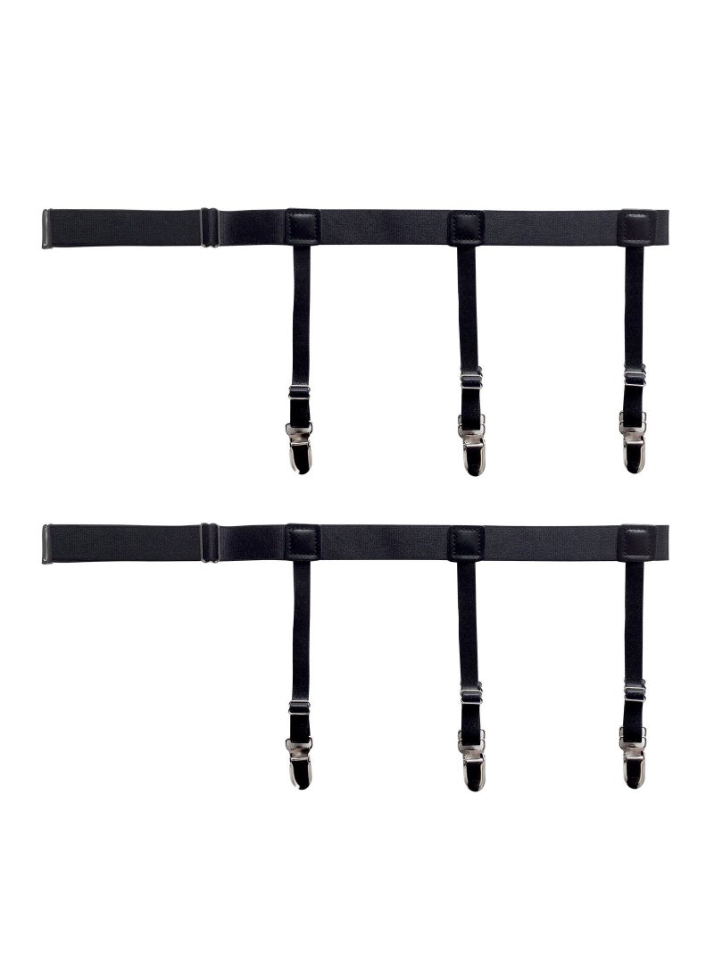 Generic - Mens Shirt Stays Holder Garters Adjustable Elastic Shirt Holder Straps - Image 1