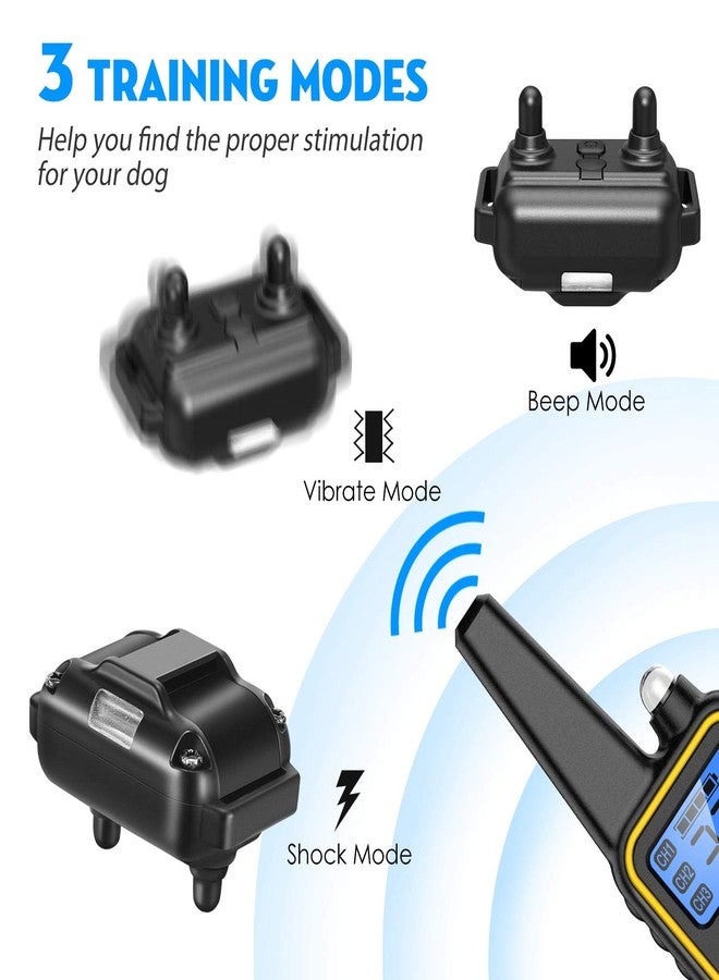 iMounTEK Shock Collar for Dogs, Bark Collar with Remote, Dog Training Collar w/3 Modes, Up to 2600Ft Remote Range, 0~99 Shock Levels, 3 Channels, for Small Medium Large Dog (Collar with Remote) - Image 2