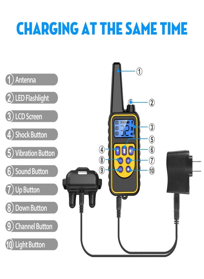 iMounTEK Shock Collar for Dogs, Bark Collar with Remote, Dog Training Collar w/3 Modes, Up to 2600Ft Remote Range, 0~99 Shock Levels, 3 Channels, for Small Medium Large Dog (Collar with Remote) - Image 4