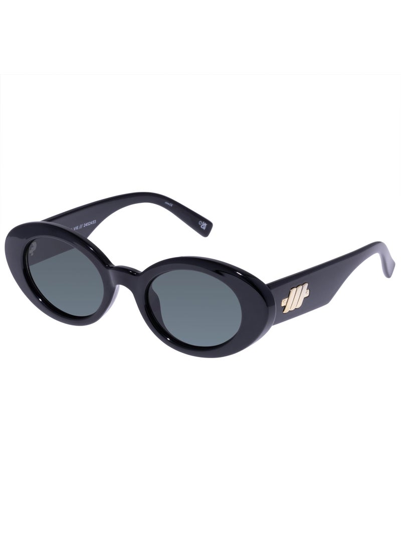 Le Specs Le Specs Nouveau Vie Sunglasses - Black, Oval, Oval, Women's, Chic and Versatile Style  - Image 1