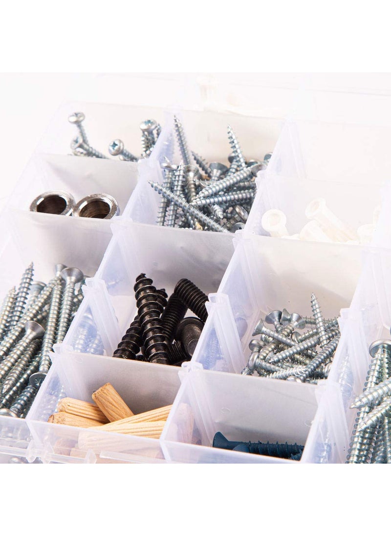 ARANKA ARANKA Multipurpose Clear Transparent Plastic 36 Grids Rectangular Adjustable Divider Storage Box Organizer  - Image 5