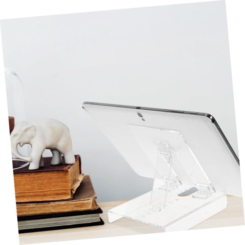 Adjustable Acrylic Tablet Stand Multi Angle Holder for Home Office Desk Viewing - Image 4