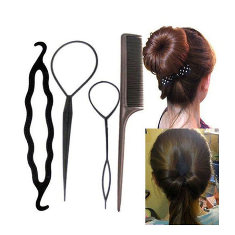 Hair Styling Set Hair Braid Tool Hair Bun Tool Kit Hairstyle Clip Rollers U-shaped Hair Pins for Women Girls - Image 3