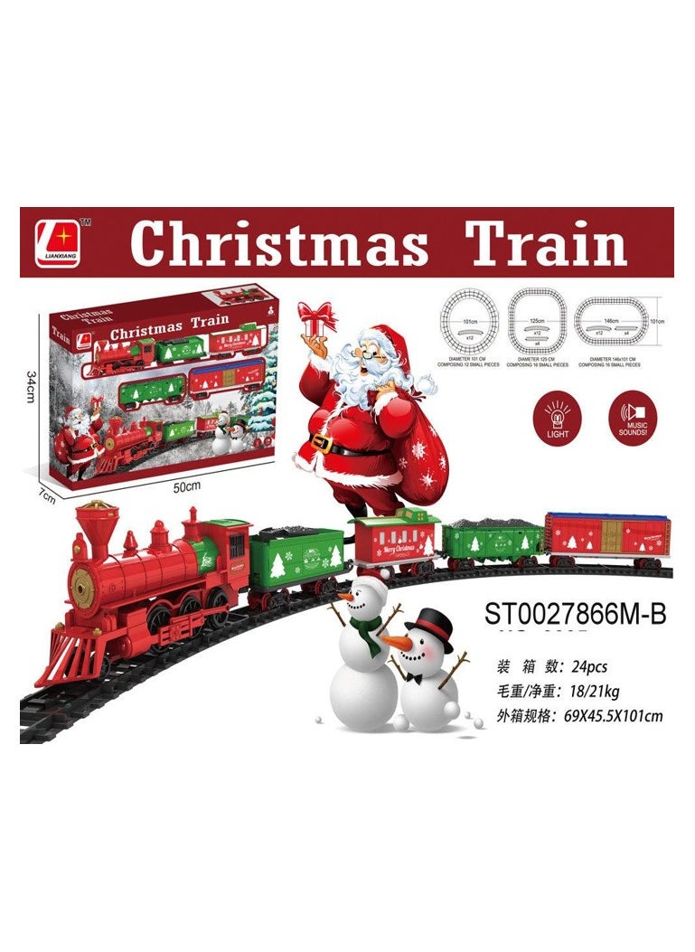 Christmas Train Toy Set with Lights & Music, 24 Pieces, Large Oval Track, Holiday Decoration for Kids, ST0027866M-B - pzsku/Z6D4DBA5AA7AC10525E4DZ/45/_/1733238709/3f074fbd-2c46-44e3-9d54-e08bb5b13f53