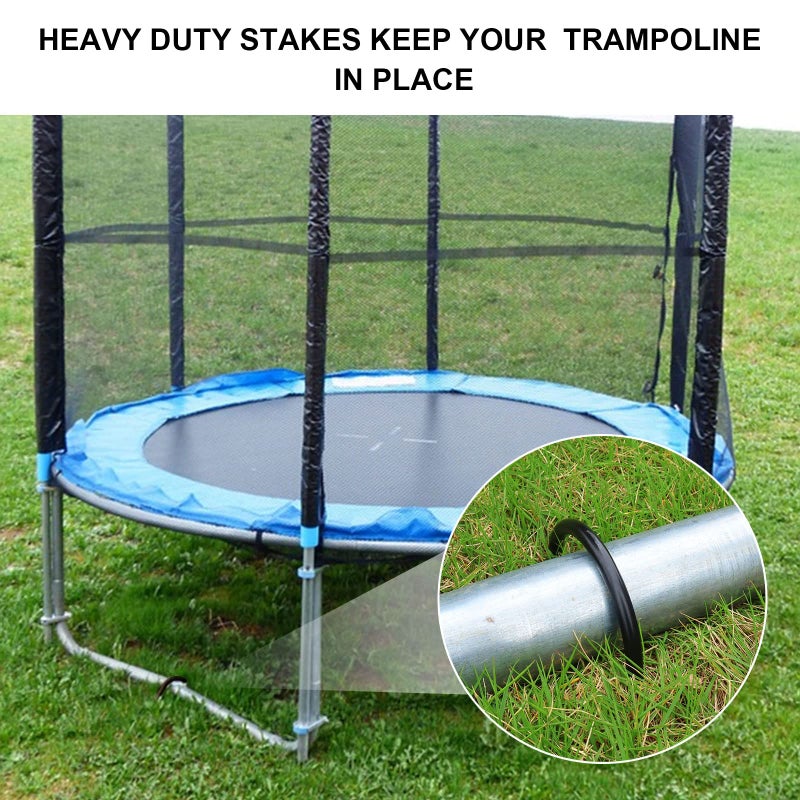 synoratory 12Inch Trampoline Accessories Trampolines Stakes Trampoline Anchors Heavy Duty High Wind U Type, Safety Accessories Galvanized Steel For Soccer Goals, Camping Tents And Garden Decoration - Image 3