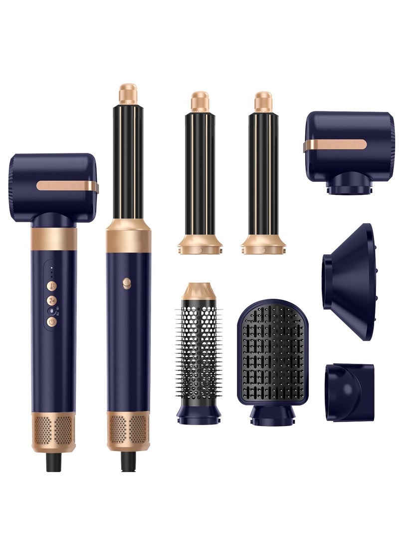 7-in-1 Hair Dryer Brush Ceramic Dryer, Ionic Hair Dryer, Salon Professional Blow Dryer 1400W AC Motor Fast Drying with 3 Speed, 3 Heat Setting, with Curling Barrels, Hair Dryer, Diffuser, Nozzle, Co - Image 1