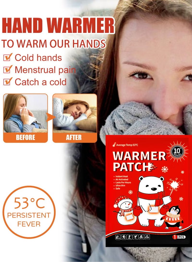عبوة من 10 أجهزة تدفئة للجسم واليدين - تدفئة طبيعية خالية من الروائح تعمل بالهواء - تدوم حتى 10 ساعات من الحرارة، رقعة تدفئة ساخنة للتزلج، المشي في الشتاء، والتخييم في الهواء الطلق - Image 2