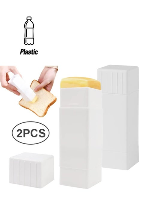 2Pcs Butter Spreader, Rotary Type Butter Spreader Sticks, Plastic Butter Dispenser, Kitchen Utensils for Spreads Butter Evenly on Pancakes, Waffles, Toast