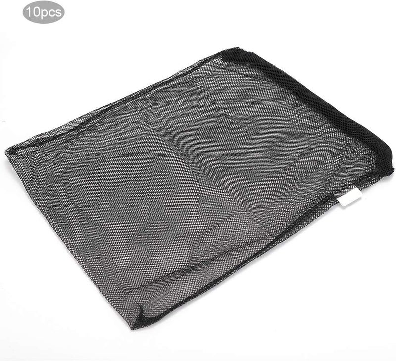 10Pcs Reusable Polyester Filter Mesh Bag with Zipper for Aquarium Fish Tanks, Washable Filter Media Bag for Activated Carbon, Durable Aquarium Accessory (Black) - Image 5