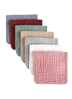General Seven Colors 6-Layer Pure Cotton Muslin Baby Towel – Baby Burp Cloth, Newborn Spit-Up and Drool Cloth  - Image 1