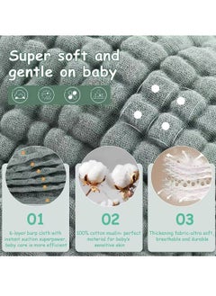 General Seven Colors 6-Layer Pure Cotton Muslin Baby Towel – Baby Burp Cloth, Newborn Spit-Up and Drool Cloth  - Image 2
