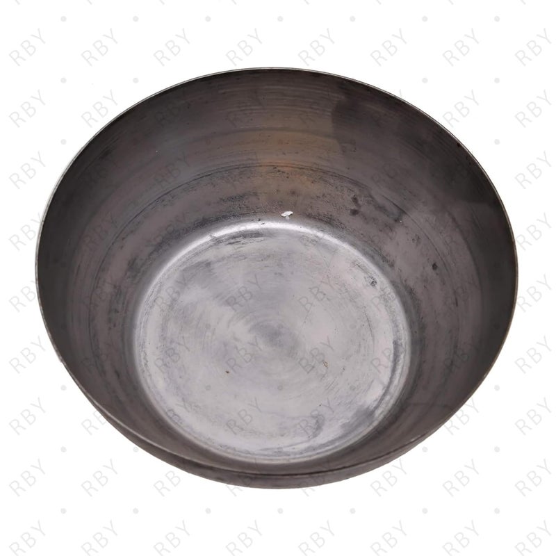 RBY Mehndi Mixing Bowl with Fine Bristle Wooden Brush Iron Katori Bowl Hina Kadai for Henna Hair Masks Reusable Easy to Clean for Salon and Home Use Suitable for All Skin Types 8 inch Design 1 - Image 5