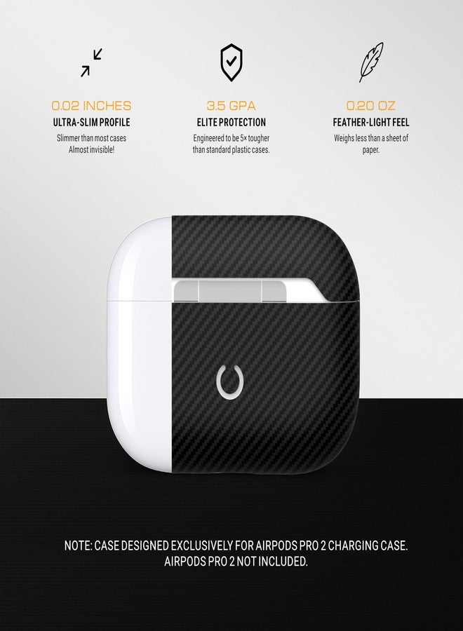 Delfy AirPods Pro (2nd Gen), 100% Real Aramid Fiber, Lightweight Case | Classic Edition | Ultra-Thin & Durable 0.6 mm Aramid Fiber | Precision Laser-Cut | Full Protection | Luxuary case - Image 3