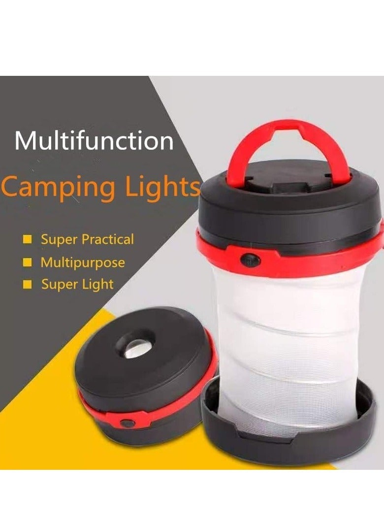 QLIGHT (2Pack) Collapsible LED Camping Lantern Battery Operated(3AA Batteries)Camping Light Flashlight Portable Lamp Camping Accessories for Emergency Power Outage Hiking & Camping Tent Outdoor - Image 3