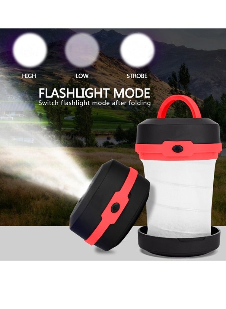 QLIGHT (2Pack) Collapsible LED Camping Lantern Battery Operated(3AA Batteries)Camping Light Flashlight Portable Lamp Camping Accessories for Emergency Power Outage Hiking & Camping Tent Outdoor - Image 5