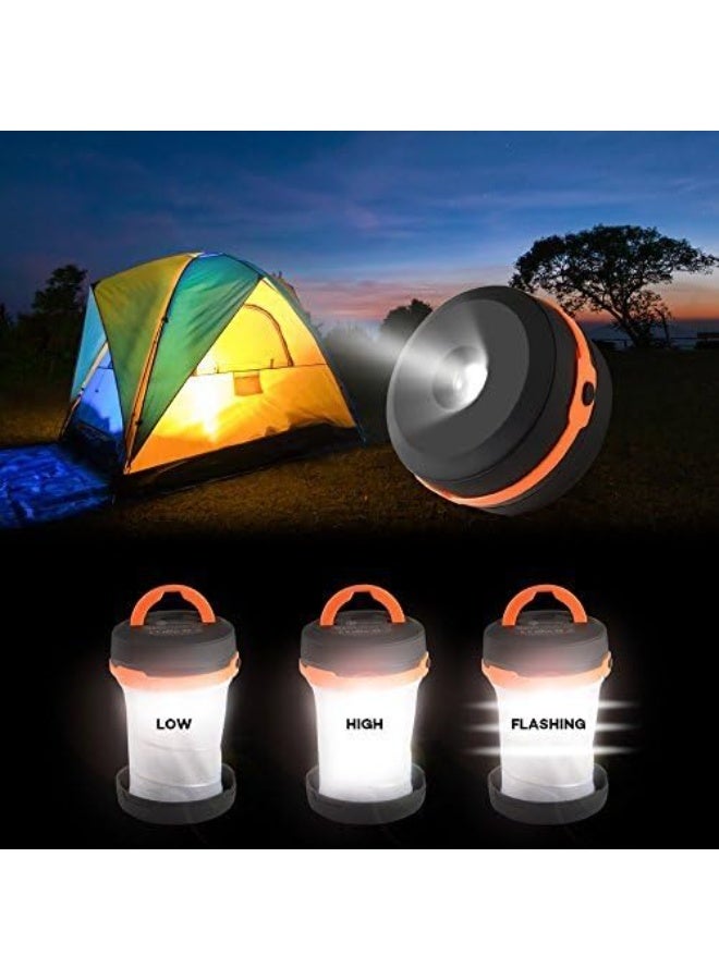 QLIGHT (2Pack) Collapsible LED Camping Lantern Battery Operated(3AA Batteries)Camping Light Flashlight Portable Lamp Camping Accessories for Emergency Power Outage Hiking & Camping Tent Outdoor - Image 2