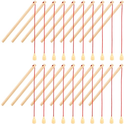 Feradny 20 Pack Wooden Magnetic Fishing Poles Small Wood Magnet Pole Fishing Rod Wooden Magnetic Fishing Game Rod for Preschool Boys Girls Fishing Game Activity - Image 1
