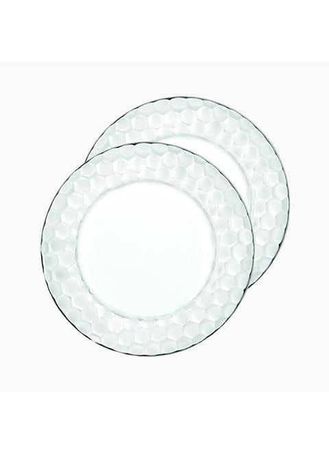 Glass Honey Set of 2 Plates