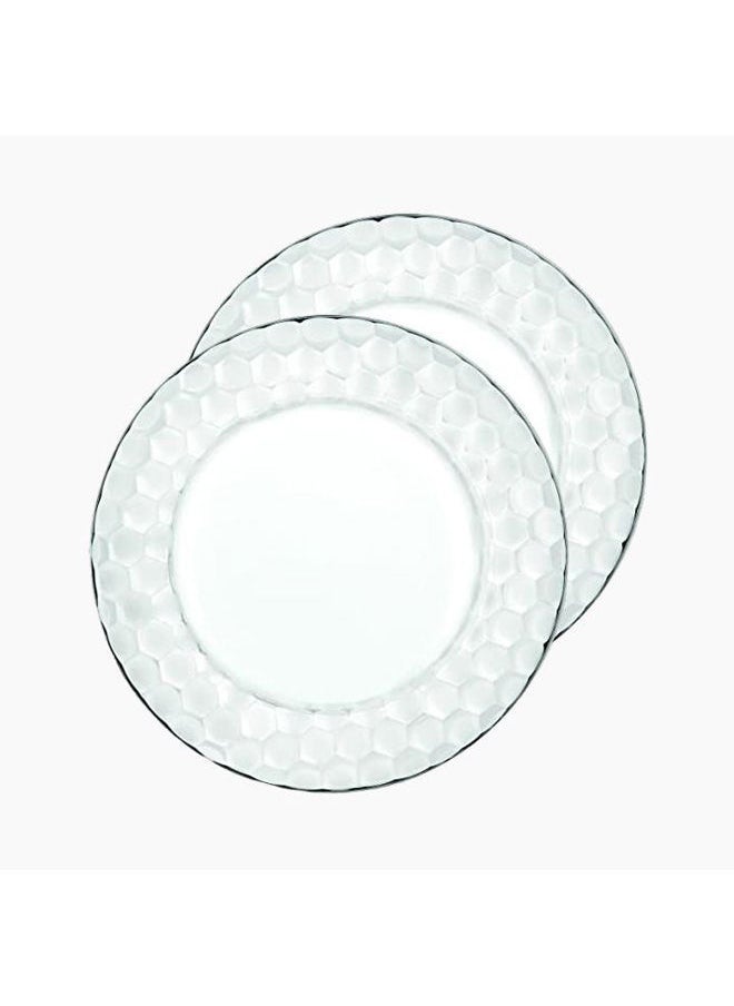 Vidivi Glass Honey Set of 2 Plates 