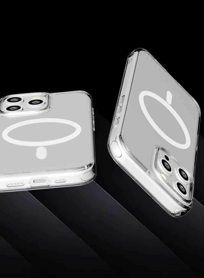 Max & Max iPhone 16 Pro Max Clear MagSafe Case – Crystal Transparent Shockproof Protective Cover | Slim Fit Anti-Yellow Design - Image 4