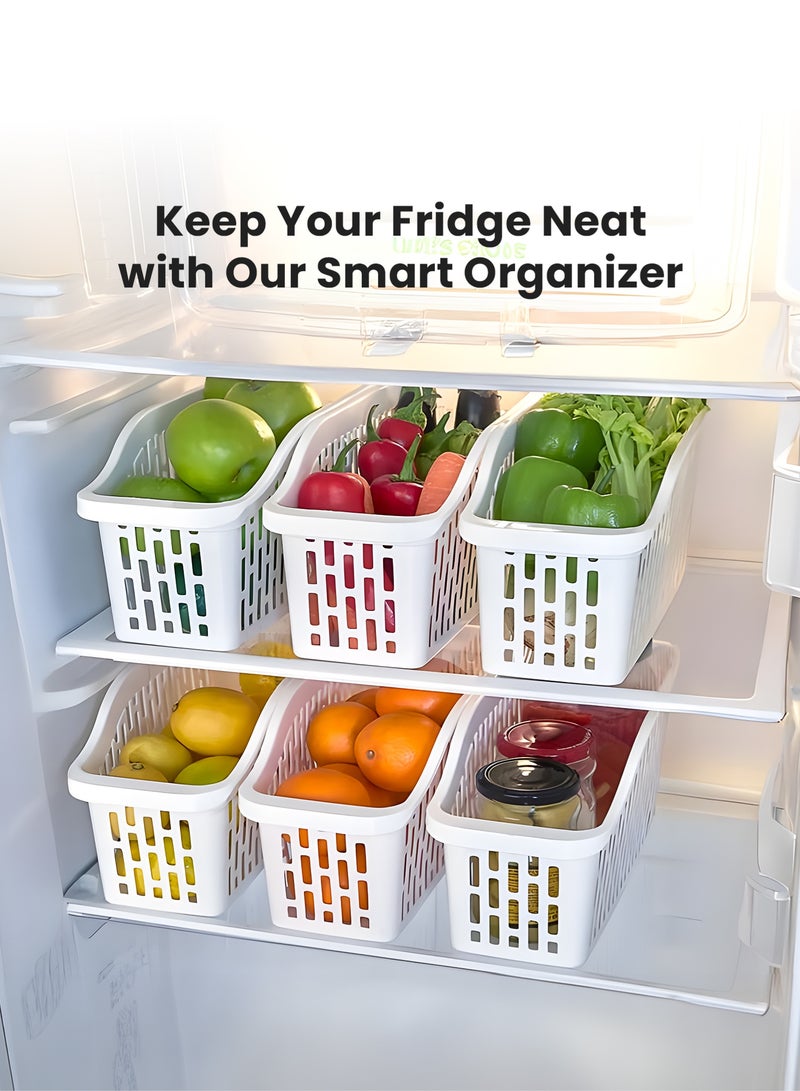 ORGANiZERS Plastic Storage Baskets Set of 4 Multipurpose Organizers for Kitchen Bathroom Office and Home Organization - Image 4