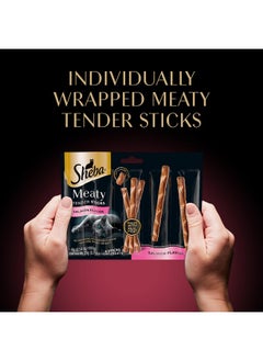 Sheba Sheba Meaty Tender Sticks Soft Cat Treats Salmon Flavor, 0.14 oz., 5 Count (Pack of 10)  - Image 2
