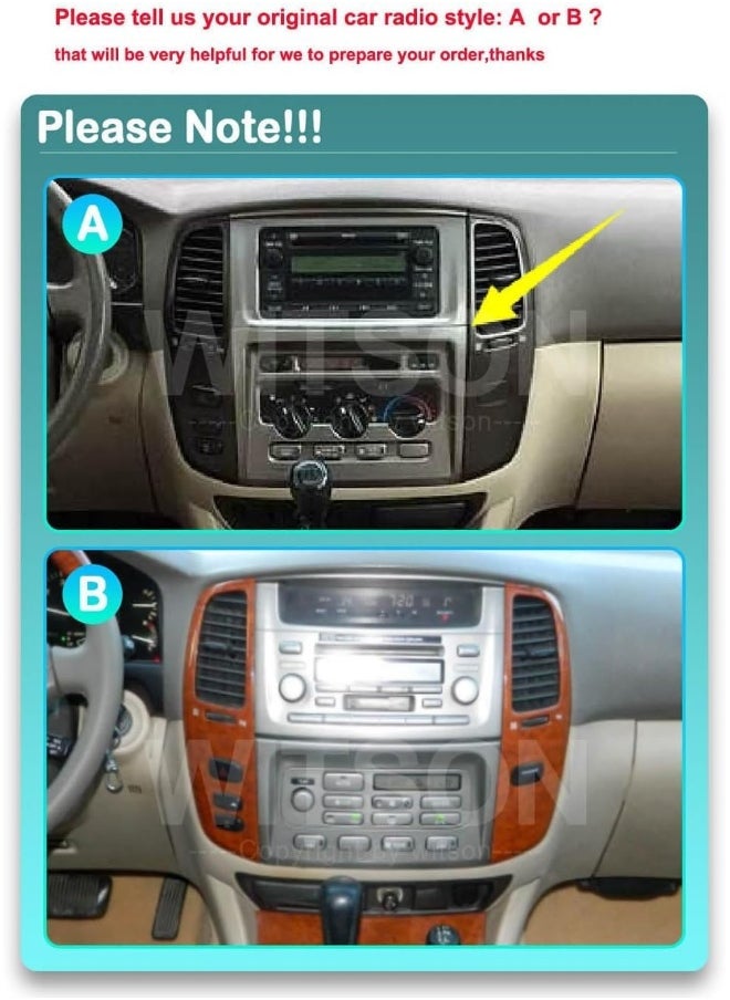 Vierex Android Car Stereo Screen For Toyota Land Cruiser 100 GX LC100 Lexus LX470 2002-2007 With Apple Carplay Android Auto Wireless WiFi AHD Camera Included Fast Interface 4G Bluetooth (8+128GB 8CORE)  - Image 3