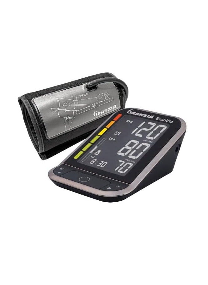 جهاز قياس ضغط الدم ديجيتال جرانزيا بكف مميز لسهولة الارتداء والخلع مع محول كهربائي - Image 1