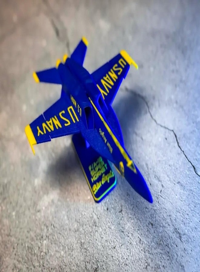 3D CRAFT Blue Angels Navy Fighter Jets Model Kit, Die-Cast Metal Collectible Aircraft Set, 1:72 Scale, Royal Blue and Yellow - Image 4
