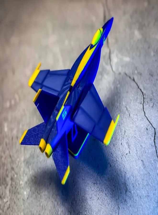 3D CRAFT Blue Angels Navy Fighter Jets Model Kit, Die-Cast Metal Collectible Aircraft Set, 1:72 Scale, Royal Blue and Yellow - Image 2