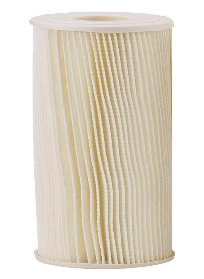 Pentek Pentair Pentek ECP5-10 Sediment Water Filter, 10-Inch, Under Sink Pleated Cellulose Polyester Replacement Cartridge, 10" x 2.5", White End-Cap, 5 Micron - Image 1