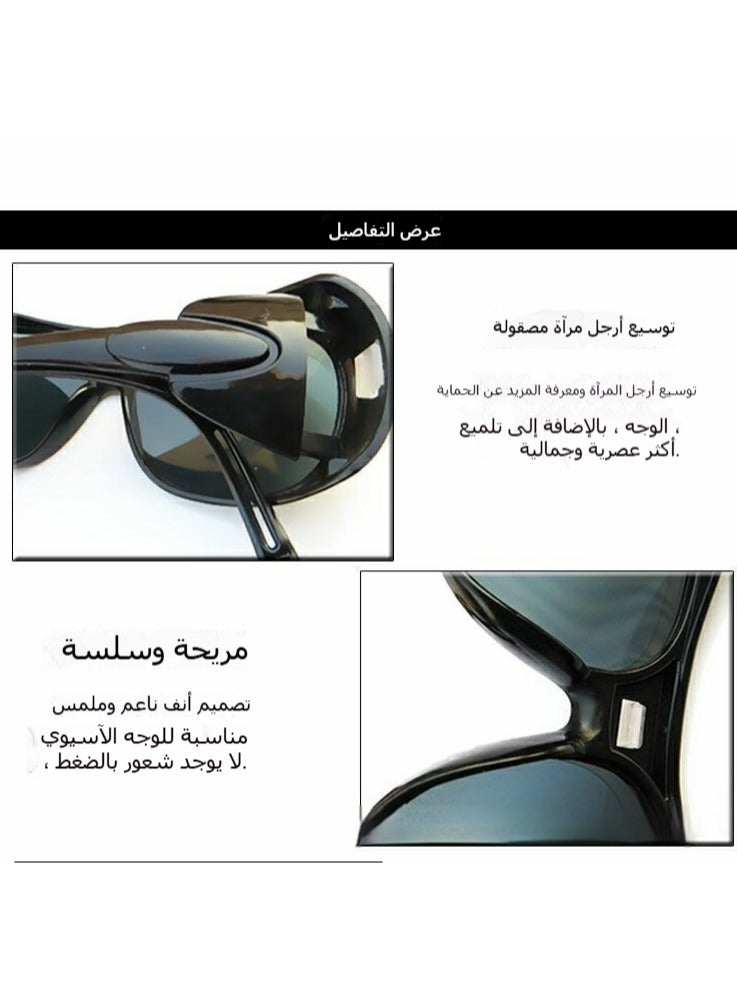 Excefore Safety goggles, 3-pack, fog-proof, dust-proof, scratch-proof, splash-proof, and chemical-resistant. Wrap-around goggles suitable for nurses, workers, and architects. Cowhide eyeglasses, welding goggles, welder's labor protection, transparent/black/gray. - Image 4