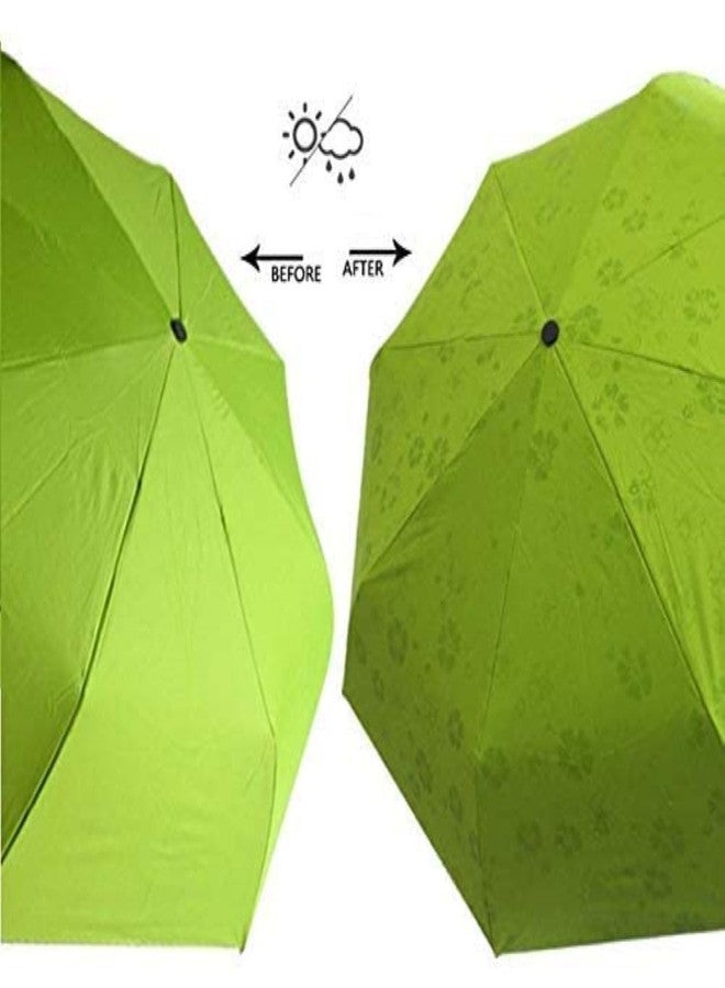INFISPACE 3 Fold Manual Magic Umbrella with UV Rays and Wind Resistant for Men & Women (Green) - Image 3