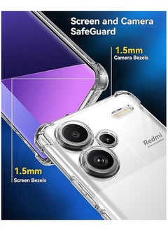Generic Case for Redmi Note 13 Pro Plus  5G Clear TPU Four Corners Protection Cover Transparent Soft Cover  - Image 2