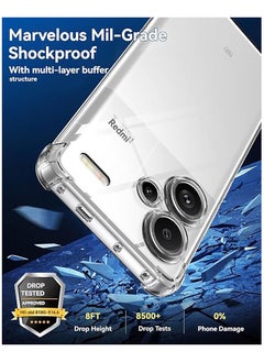 Generic Case for Redmi Note 13 Pro Plus  5G Clear TPU Four Corners Protection Cover Transparent Soft Cover  - Image 3