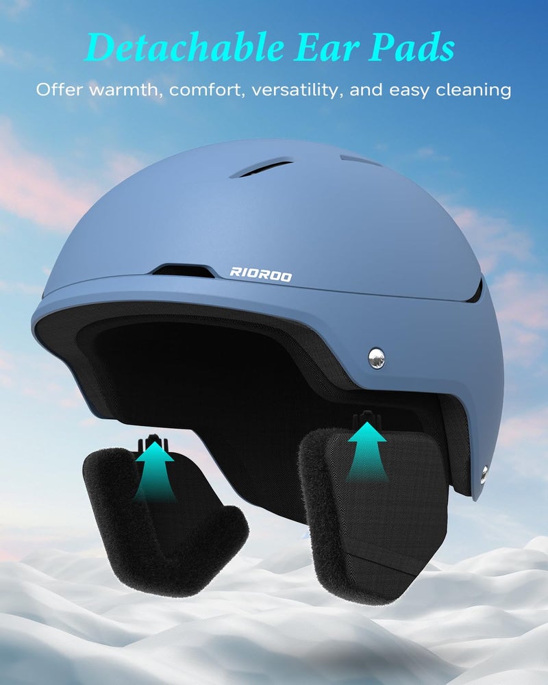RIOROO Ski Helmet for Women Men, Safety Certified Snowboard Helmet with Shockproof ABS Hard Shell for Adults & Youth - Image 4