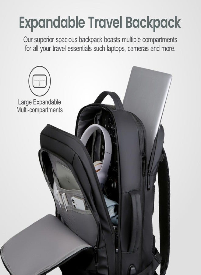 Astrum LB310 Travel Backpack with USB Charging Port, up to 19" Laptop Safe Compartment, PU Water Resistant Material, Large Expandable, Hand Luggage, Easy Portability, Multi-compartments and Pockets - Image 4