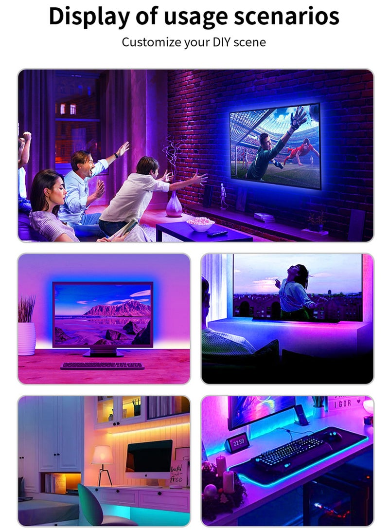 ELTRAZONE 5M Bluetooth RGB LED Strip Light – Music Sync, Phone Control, Flexible Colorful Illumination for Home Decor, Kitchen, Bedroom, TV Backlight, Outdoor & More - Image 4