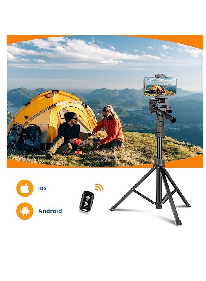 Jmary Tripod Stand With Selfie Stick Black - Image 3