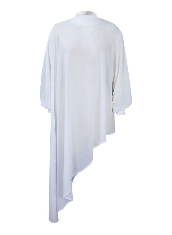 Loquat Women's Large Irregular Loose Dress White  - Image 1